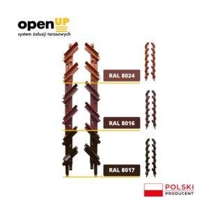 Uchwyty do ruchomych żaluzji zewnętrznych